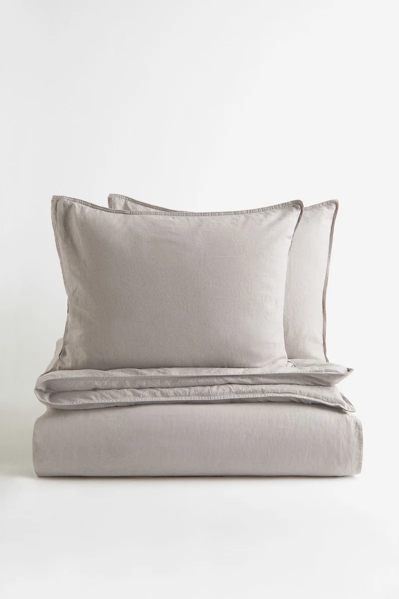 اتش اند ام لحاف من مزيج الكتان بمقاس double/king