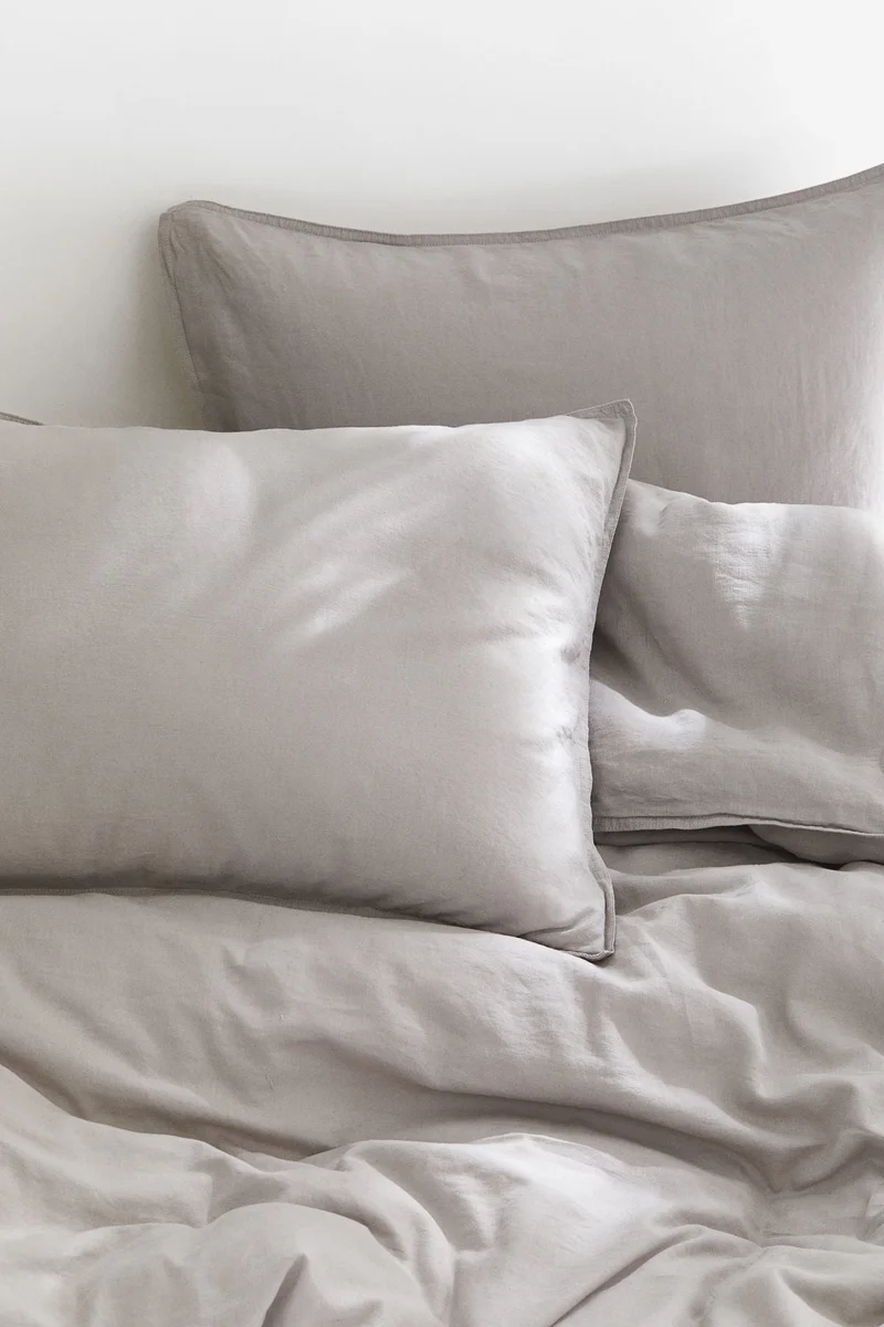 اتش اند ام لحاف من مزيج الكتان بمقاس double/king