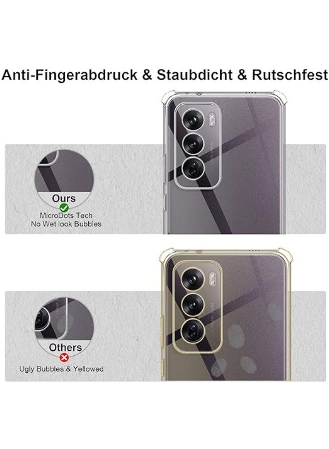 Compatible with OPPO Reno 12 Pro 5G Clear Case, Flexible Slim Soft TPU Silicone Case Thin, Non-Yellowing Anti-Scratch Case, Anti-Shock Cover - Image 4