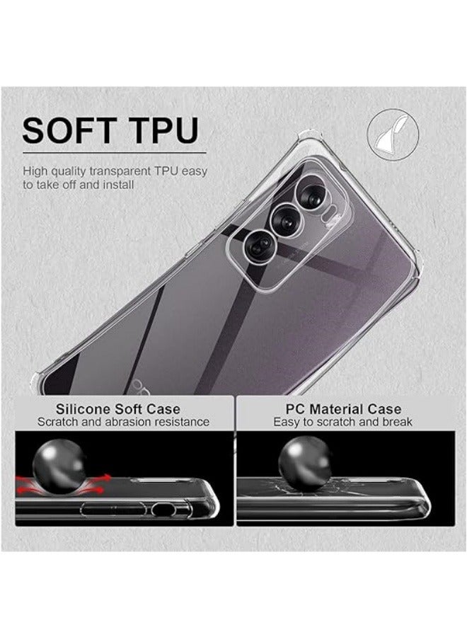 Compatible with OPPO Reno 12 Pro 5G Clear Case, Flexible Slim Soft TPU Silicone Case Thin, Non-Yellowing Anti-Scratch Case, Anti-Shock Cover - Image 5