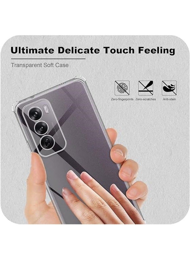 Compatible with OPPO Reno 12 Pro 5G Clear Case, Flexible Slim Soft TPU Silicone Case Thin, Non-Yellowing Anti-Scratch Case, Anti-Shock Cover - Image 2