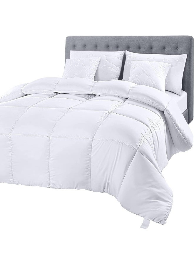 Utopia Bedding Comforter Duvet Insert - Quilted Comforter with Corner Tabs - Box Stitched Down Alternative Comforter (King, White) - Image 1