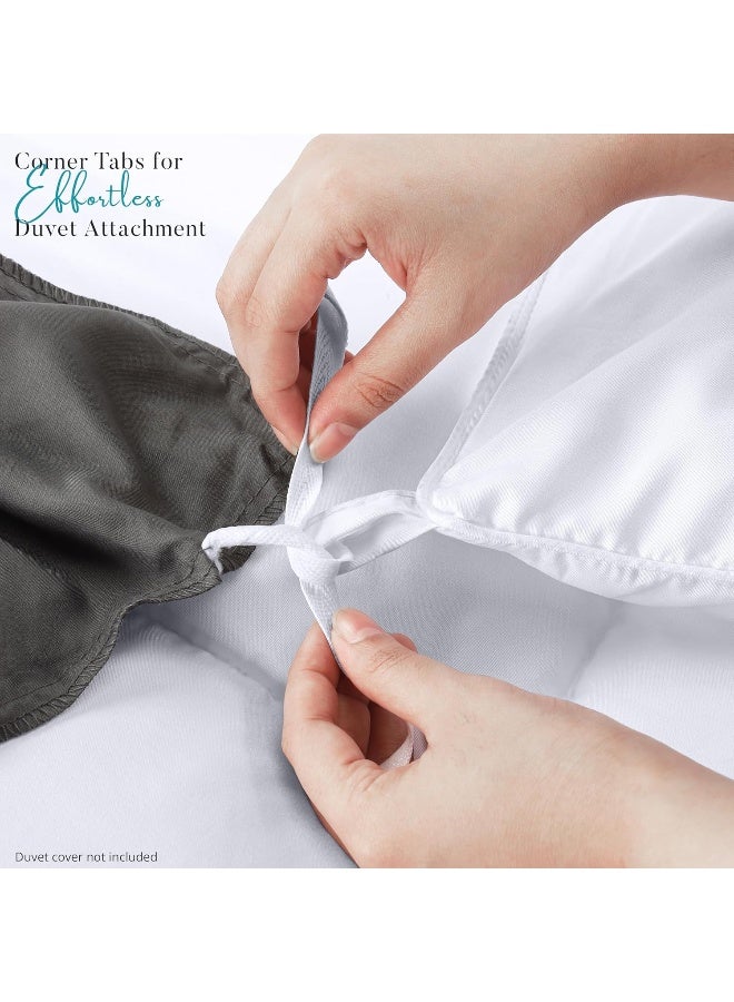 Utopia Bedding Comforter Duvet Insert - Quilted Comforter with Corner Tabs - Box Stitched Down Alternative Comforter (King, White) - Image 5