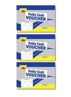 Psi 3-Piece Petty Cash Voucher Book 50 Sheets  - Image 1