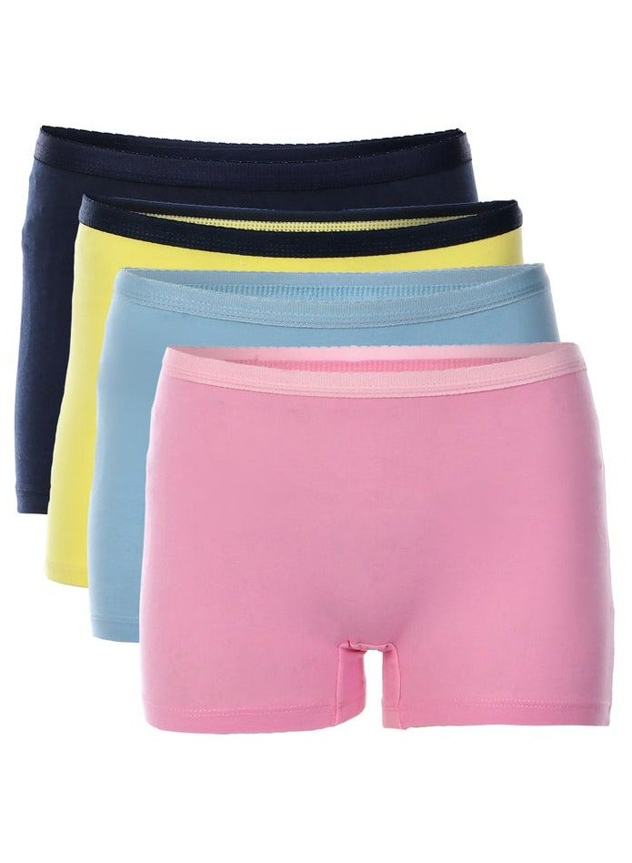 Kalia Pack of 4 Plain Color Cotton Hot Short Underwear for Women  - Image 1
