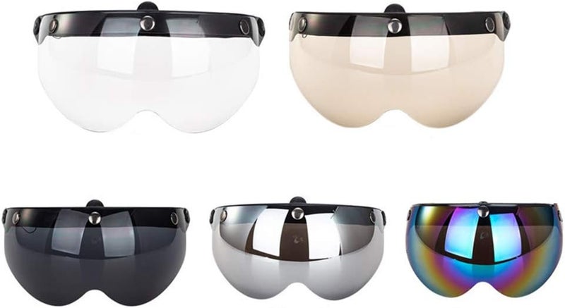 aqxreight Universal 3 Snap R Helmet Windproof Half Face Motorcycle Visor - Image 4
