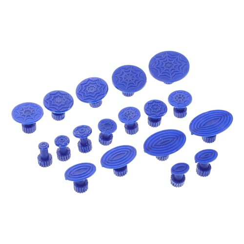 Neatblisser Car Dent Puller Tabs Kit 18PCS Paintless Dent Repair Pads for Auto Body Hail Damage Door Ding Removal Tools Blue Glue Pulling Tabs - Image 1