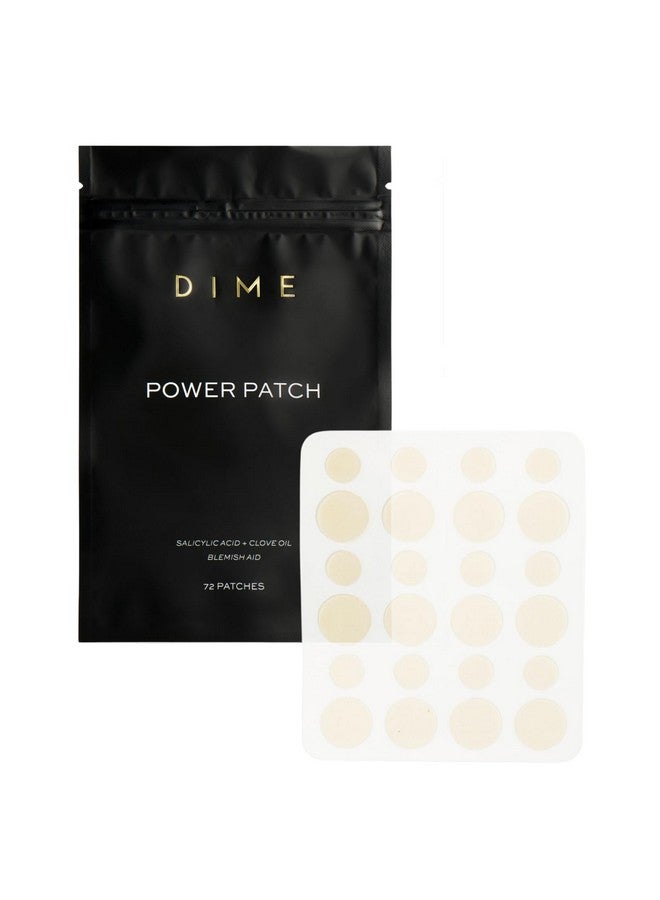 DIME Beauty Power Patch, 72 Count - Hydrocolloid Pimple Patches, Zit Spot and Blemish Aid with Salicylic Acid, Vitamin A, and Clove Oil - Image 1