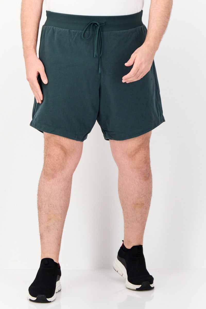 Adidas شورتات كرة السلة الرياضية للرجال، أخضر داكن - Image 1