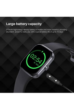 Bonita Smart Watch for Men and Women: 2.1 HD Fitness Tracker with Voice Assistant, Call Function, IP67 Waterproof, Blood Pressure, Heart Rate, and Sleep Monitor - 100+ Sports Modes (Black)  - Image 5
