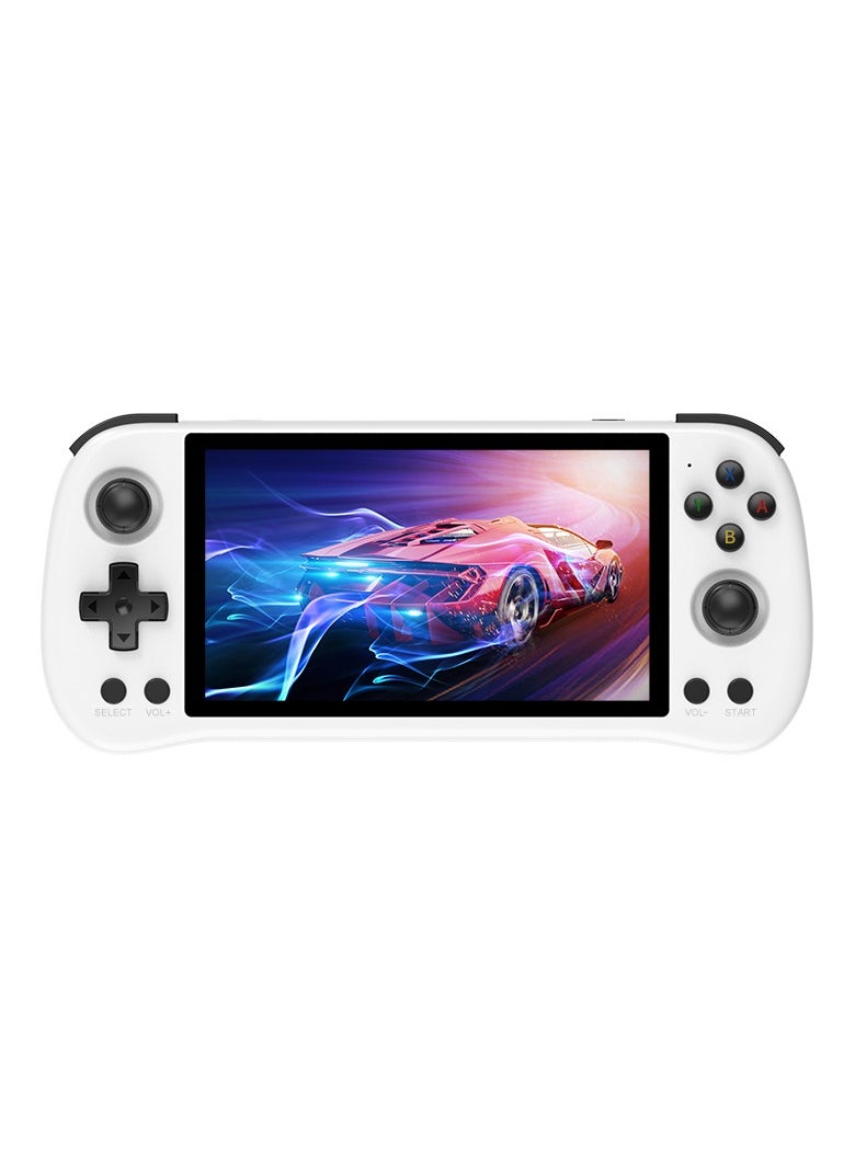 Powkiddy - X55 Handheld Game Console 5.5 inch Portable Retro Video Hand-Held Games Consoles Rechargeable RK3566 Hand Held Classic Play System 16GB+128GB (White) - Image 1