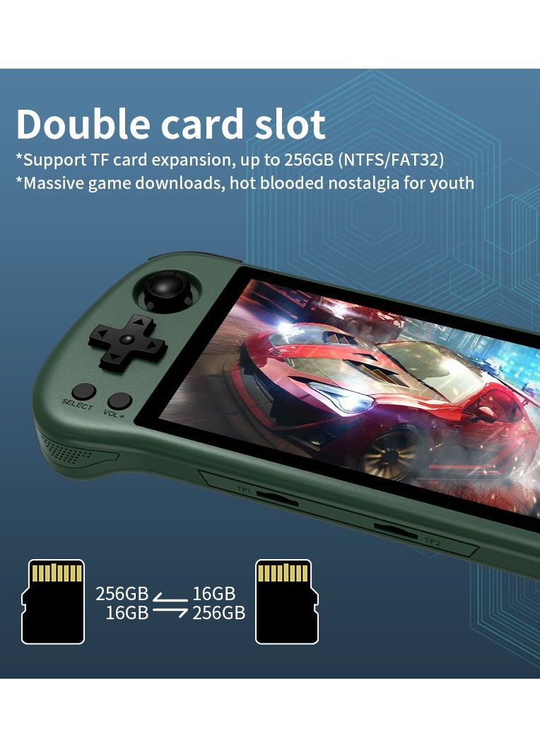 Powkiddy - X55 Handheld Game Console 5.5 inch Portable Retro Video Hand-Held Games Consoles Rechargeable RK3566 Hand Held Classic Play System 16GB+128GB (White) - Image 1