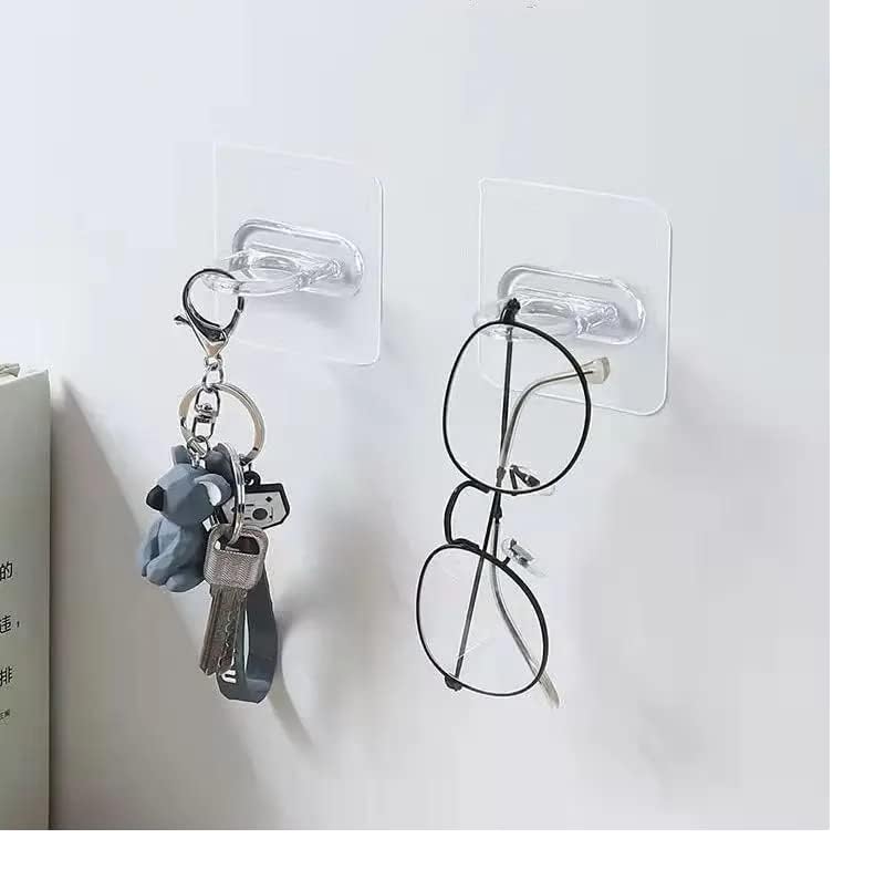 Hoppokart Hoppokart Adhesive Wall Ring Hook Sticker Multifunctional Round Magic Sticker Ring Hooks Kitchen Home Bathroom Pack of 4  - Image 3