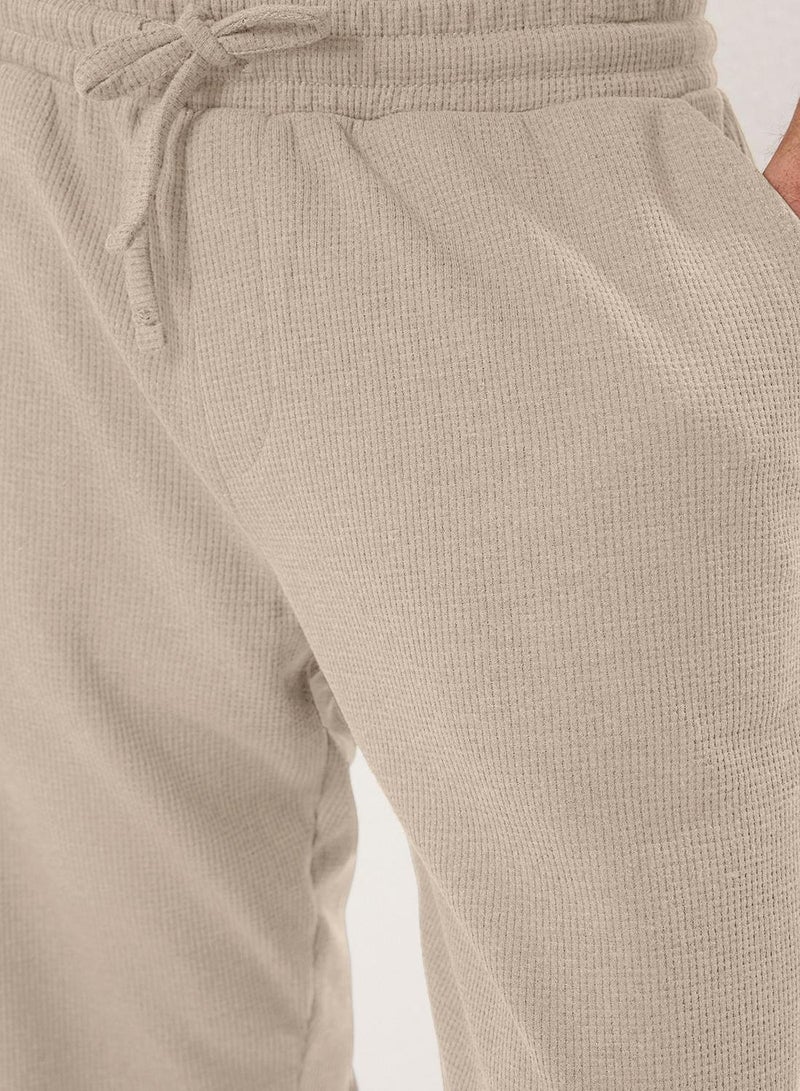 trendyol Beige Oversize/Wide Cut Textured Tracksuit Set Tmnss25Em00010 - Image 3