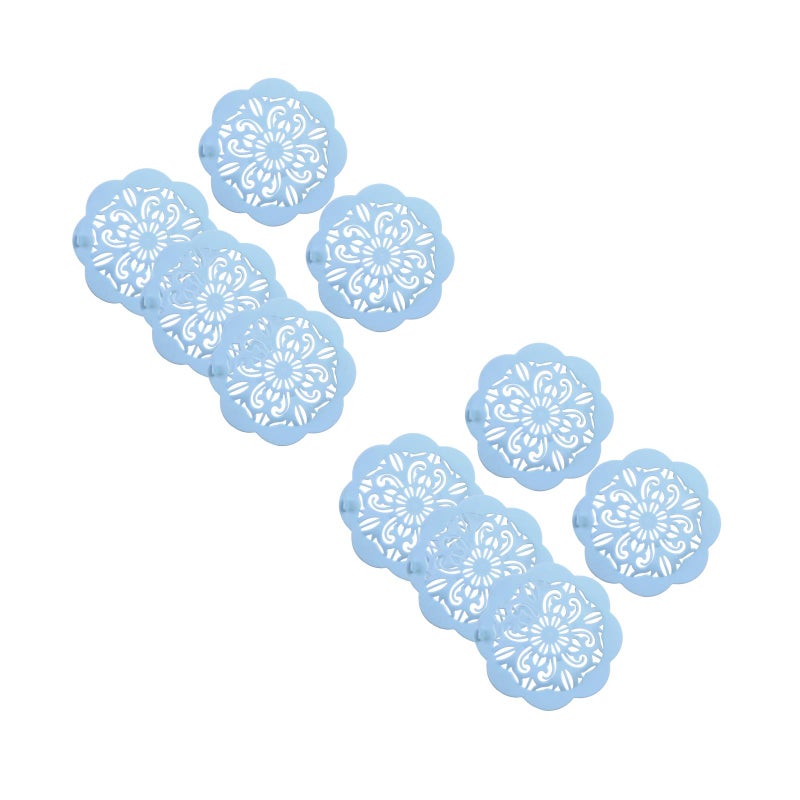 10 pcs Flower Shaped Floor Drain Cover Anti-blocking Sink Drain Cover Sink Strainer Plug Strainer Covering Pad for Home Kitchen ( ) - Image 1