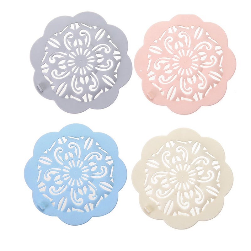 10 pcs Flower Shaped Floor Drain Cover Anti-blocking Sink Drain Cover Sink Strainer Plug Strainer Covering Pad for Home Kitchen ( ) - Image 3