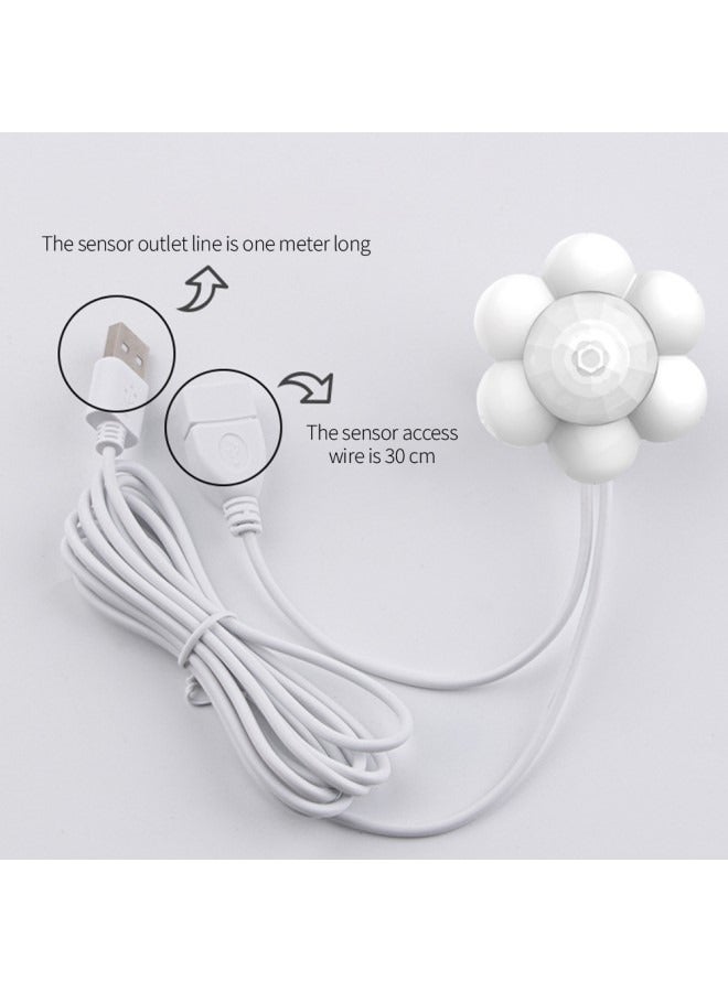 Water Fountain with Paw-shaped PIR Motion Sensor for Cat, Automatic Pet Water Dispenser with USB Interface - Image 2