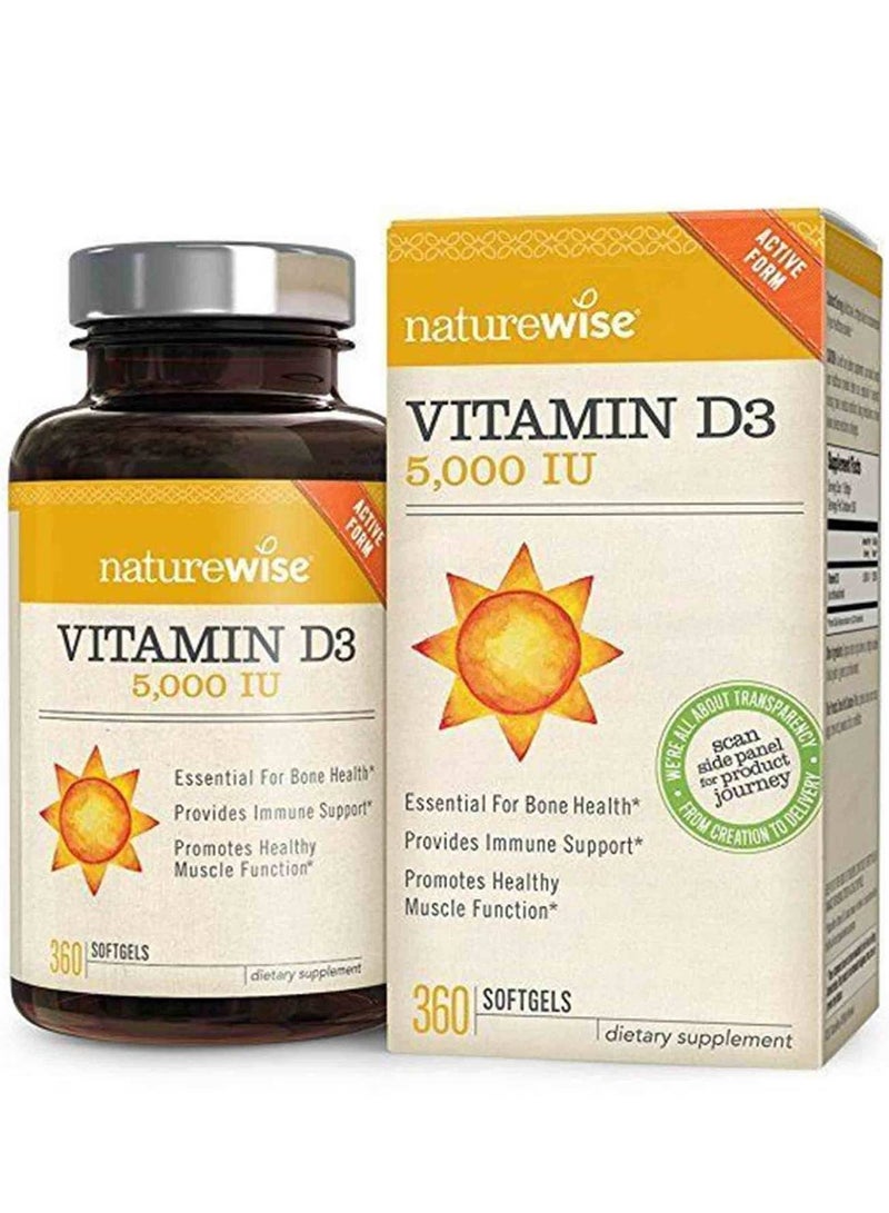 NatureWise Vitamin D3 - 5000IU - 360 Softgels