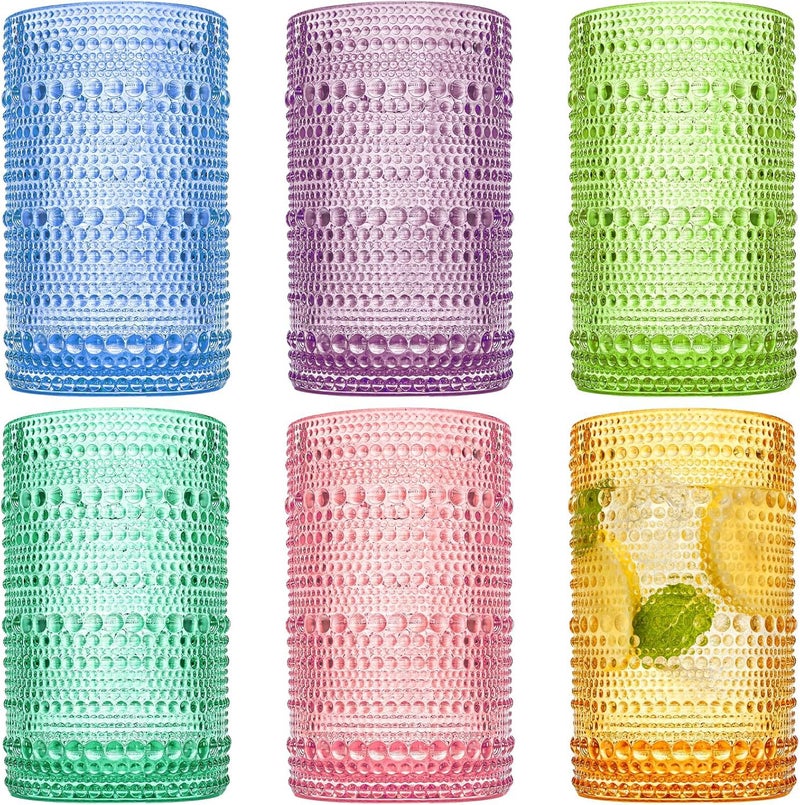 Vintage Embossed Glass Tumbler, Creative Highball Glass for Cocktails, Juice, Milk, Heat Resistant - Image 2