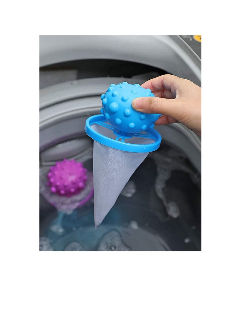 Y&D Reusable Washing Machine Floating Lint Mesh Bag, Pet Hair Remover, Traps, Filter Net Pouch Washer Catcher for Household Tool 6Pcs  - Image 3