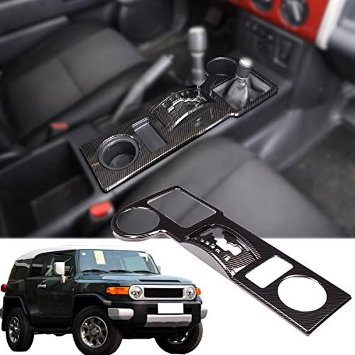 HAPPYHORSE Car Interior Decoration Trim Cover Compatible with Toyot@ FJ Cruiser 2007-2021，Central Control Panel Protector Cover Decoration Accessories (Carbon Fiber（Gear Shift Panel）) - Image 1