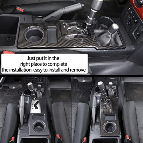 HAPPYHORSE Car Interior Decoration Trim Cover Compatible with Toyot@ FJ Cruiser 2007-2021，Central Control Panel Protector Cover Decoration Accessories (Carbon Fiber（Gear Shift Panel）) - Image 3