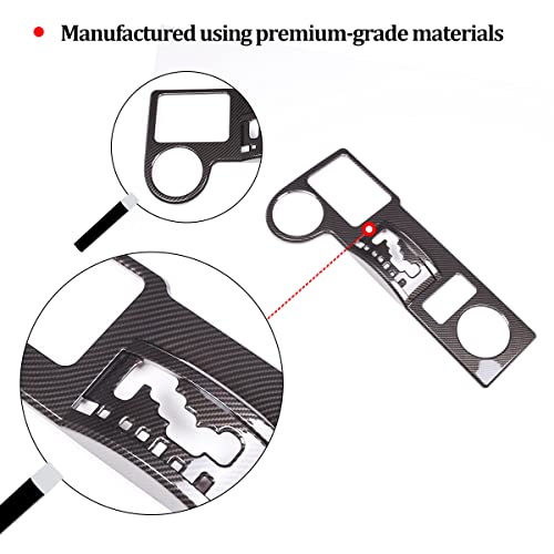 HAPPYHORSE Car Interior Decoration Trim Cover Compatible with Toyot@ FJ Cruiser 2007-2021，Central Control Panel Protector Cover Decoration Accessories (Carbon Fiber（Gear Shift Panel）) - Image 5
