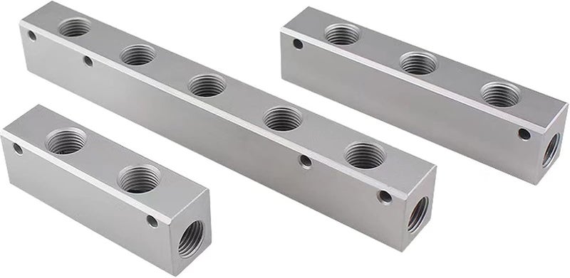 Still Awake 3 Way Pneumatic Manifold Air Distribution Block, G1/2 Supply Port, G1/4-Inch Output Port, Aluminum Alloy - Image 3