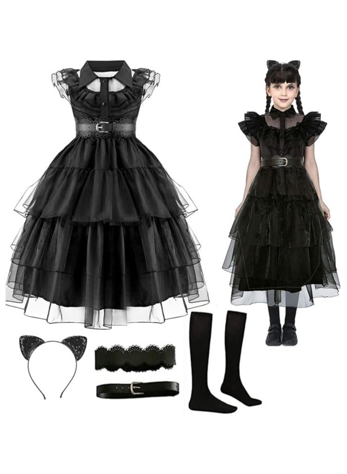 Home Smart Home Smart Girls Black Costume Dress with Accessories Cosplay Girls Dress Up Party Favor or Special Occasion  - Image 1