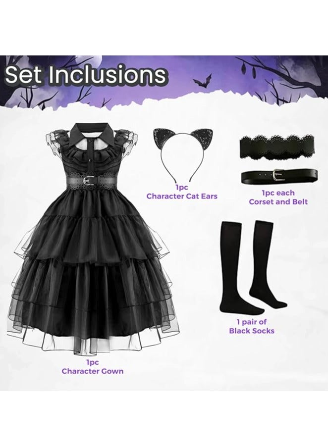 Home Smart Home Smart Girls Black Costume Dress with Accessories Cosplay Girls Dress Up Party Favor or Special Occasion  - Image 3