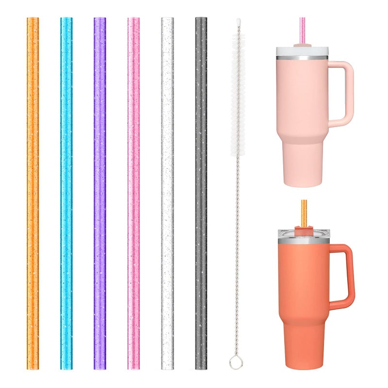 Allwith Replacement Straws for Stanley|Owala|Simple Modern 40 oz 30 oz 64 oz Tumbler, Reusable Color Drinking Straws with Cleaning Brush for Stanley Cup Accessorieï¼ŒBPA Free, Dishwasher Safe - Image 1