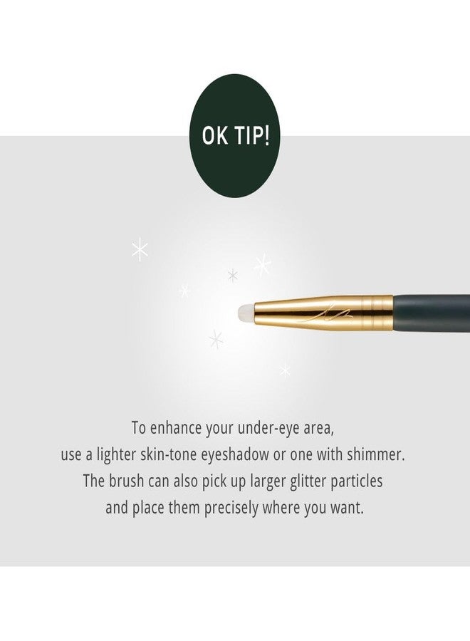 SOO ADOR okhee Under Eye Brush NUN08 – Professional Korean Eye Makeup Brush, Precision Under Eye & Tear Duct Brush for Pearl, Glitter & Soft Eye Definition - Image 3
