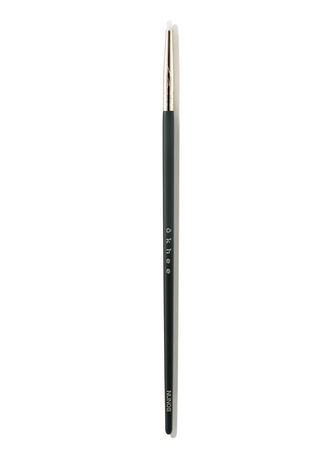 SOO ADOR okhee Under Eye Brush NUN08 – Professional Korean Eye Makeup Brush, Precision Under Eye & Tear Duct Brush for Pearl, Glitter & Soft Eye Definition - Image 1