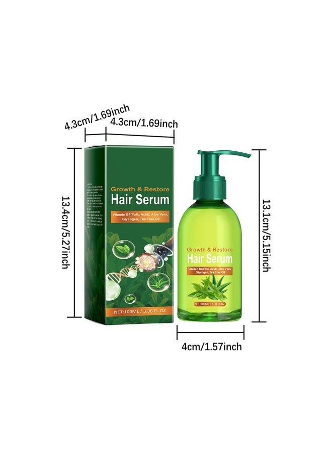 Natural Tea Tree Infused Hair Serum, Scalp Cleansing & Moisturizing Hair Oil with Aloe Vera & Vitamin B7 - Image 2