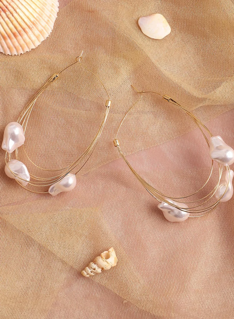SOHI Casual Artificial Hoop Earring Jewellery