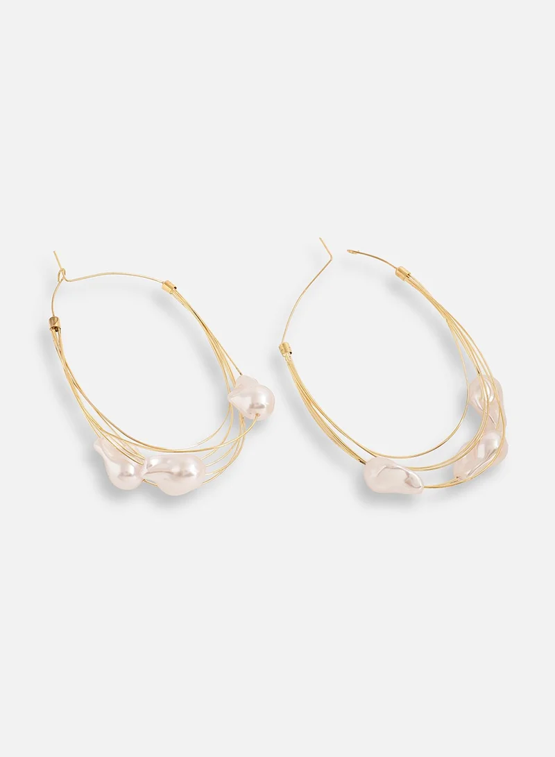 SOHI Casual Artificial Hoop Earring Jewellery