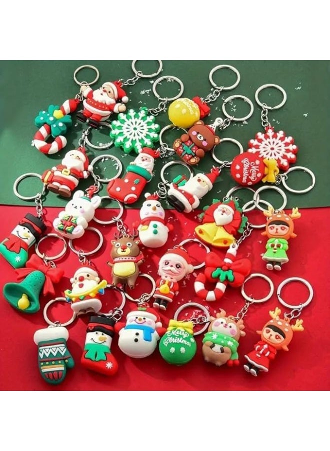 العبوة: حلقات مفاتيح عيد الميلاد بتصاميم متنوعة. هذه الحلقات مثالية كهدية لحفلات عيد الميلاد. المقاس: يُرجى الاطلاع على الصورة لمعرفة المقاس التفصيلي. الخامة: هذه الحلقات مصنوعة من مطاط ومعدن عالي الجودة