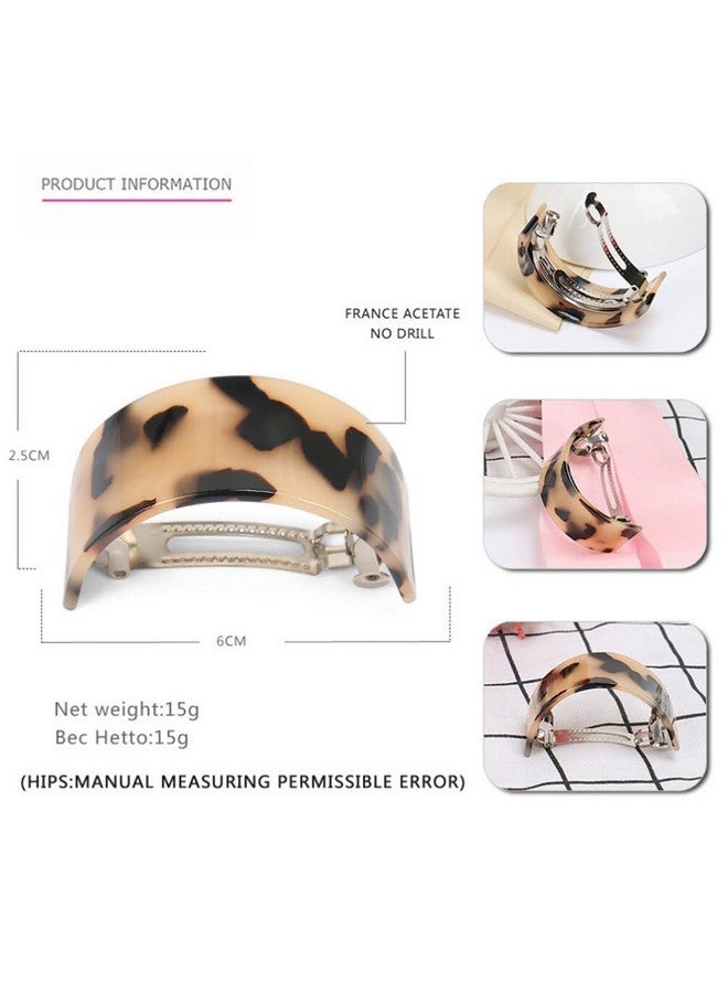 minkissy 4Pcs Ladies Clamp Semi Photo Womenfrench Circle Half For French Hairpins Ponytail Round Pins Fine Snap Fashion Elegant Women Jewelry Semicircle Mixed Girls Automatic Design - Image 2