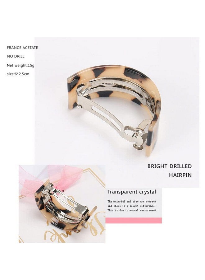 minkissy 4Pcs Ladies Clamp Semi Photo Womenfrench Circle Half For French Hairpins Ponytail Round Pins Fine Snap Fashion Elegant Women Jewelry Semicircle Mixed Girls Automatic Design - Image 3