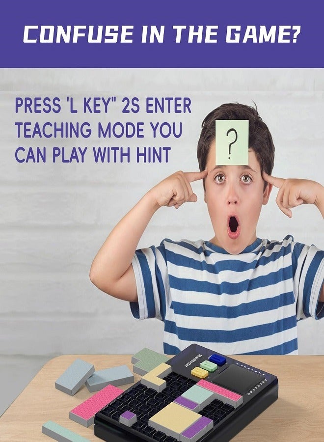 ShenMaster Brain Teaser for Adults & Kids  Electronic Block Puzzle Games with 500 Challenges, Board Game and STEM Toys for Boys & Girls Gift Ideas – Creative & Logical Thinking - Image 4