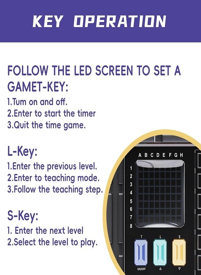 ShenMaster Brain Teaser for Adults & Kids  Electronic Block Puzzle Games with 500 Challenges, Board Game and STEM Toys for Boys & Girls Gift Ideas – Creative & Logical Thinking - Image 5