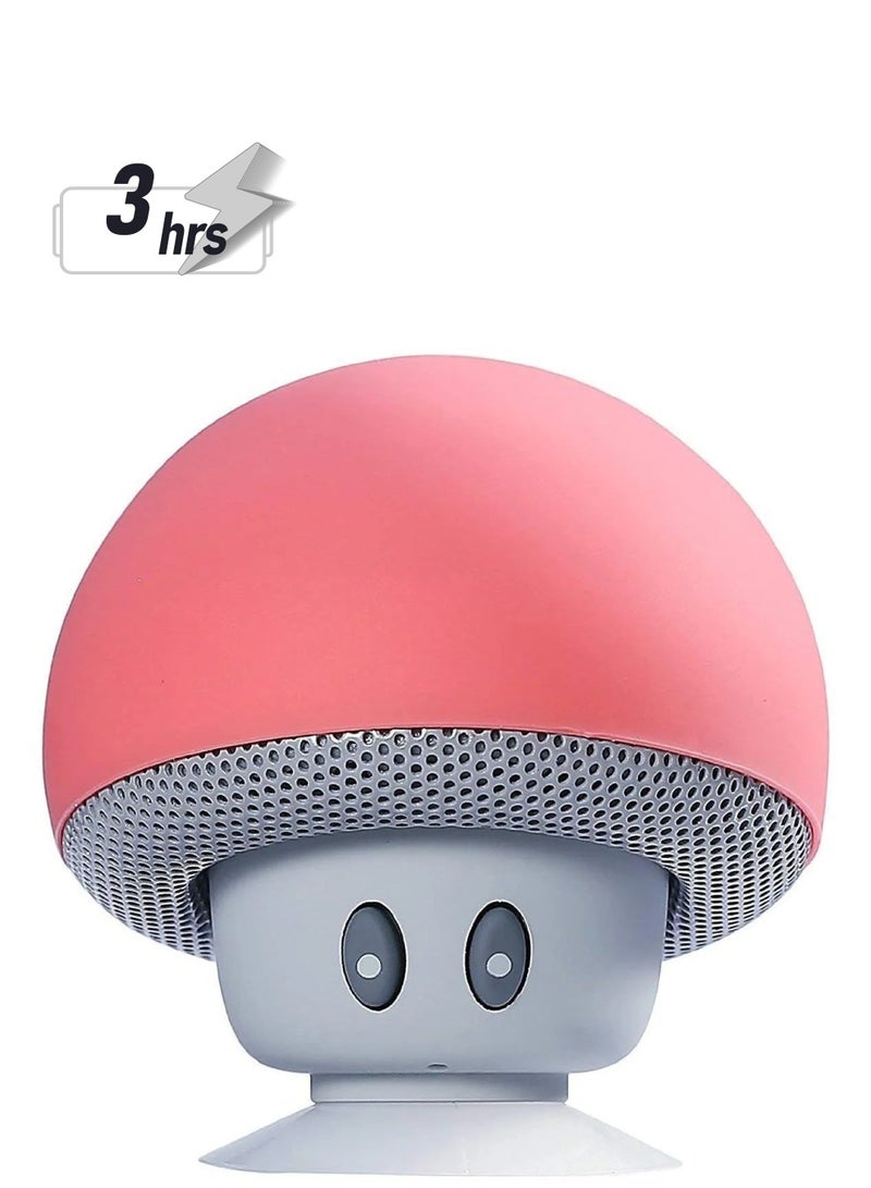 AROAQ Portable Bluetooth Speaker, High Quality Wireless Mushroom Speaker With Built In Microphone, Noise Cancelation Subwoofer With Suction Cup, Phone USB Speaker For Cycling Picnic Outdoor, (1pc, Red) - Image 1