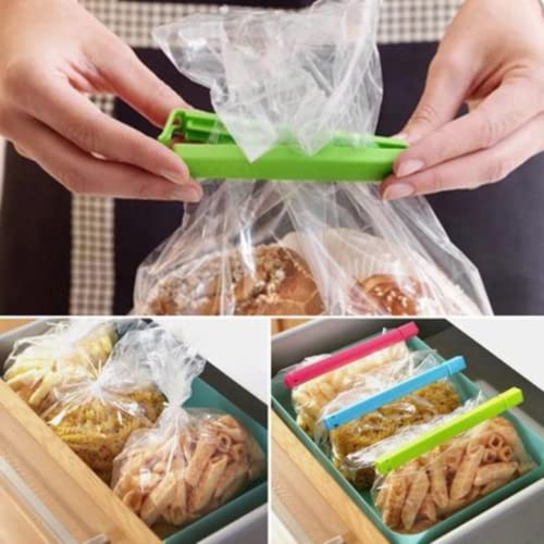 Suzec 18 Pcs - 3 Different Size Plastic Food Snack Bag Pouch Clip Sealer Large, Medium, Small Plastic Snack Seal Sealing Bag Clips Vacuum Sealer (Set of 18, Multi-Color) (Multicolor) - Image 5