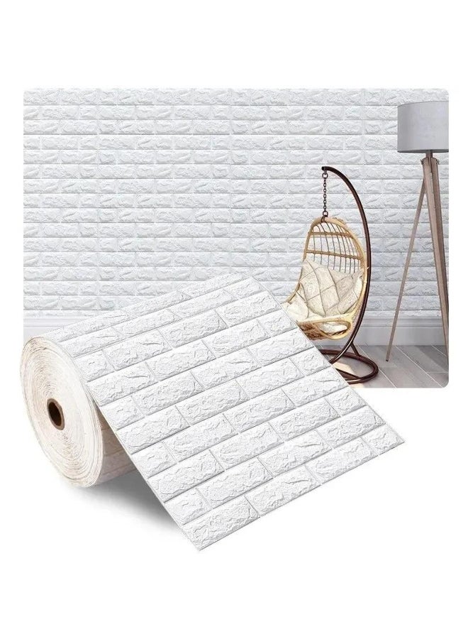 100cmx70cm Brick Foam Panels 3D Wall Stickers Self-adhesive DIY Embossed Stone Wallpaper Home Decor Living Room Kitchen Decor 