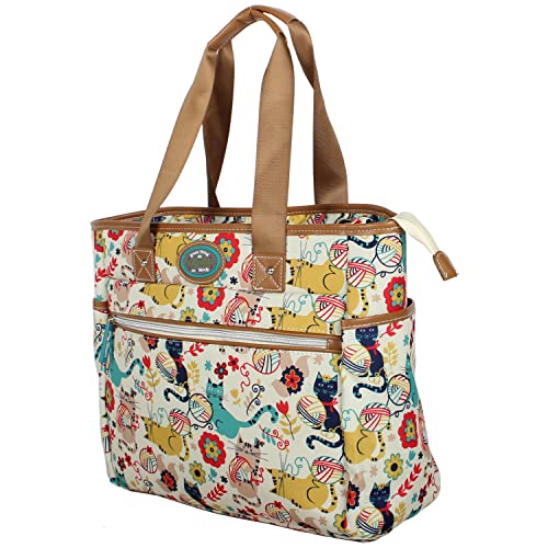 Lily Bloom Pattern 14 Inches Handbag for Women, Large Capacity Tote Bag Satchel Shoulder Bag - Image 2