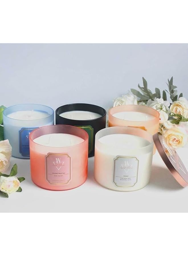 The Bros 2-Wick Candle w/Essential Oils - 100% Natural Soy Wax | Long-Lasting 14.5 oz Aromatherapy Candle | Luxury Sea Sage & Driftwood Mod Scented Candle - Image 3