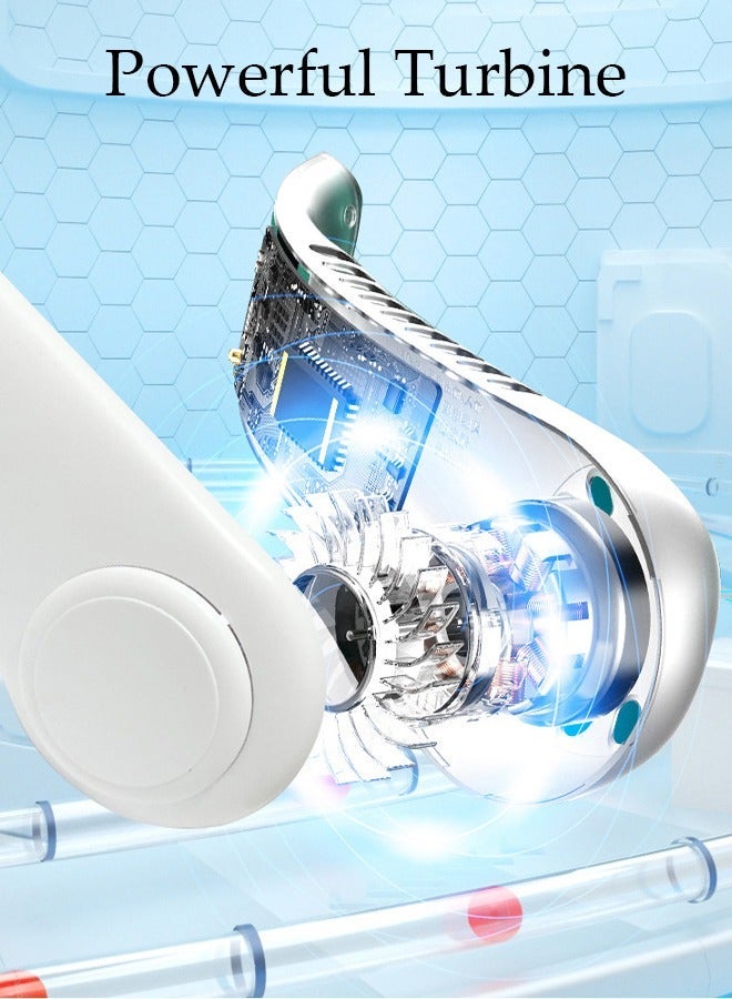 DUNISO Portable Neck Fan, Hands Free Bladeless Neck Fan, 3 Speeds Adjustable USB Rechargeable Battery Powered Personal Neck Fan for Office, Travel, Sports, Household, Outdoor - Image 5