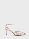 Ginger Square Diamante Multi-Strap Pointed Pump