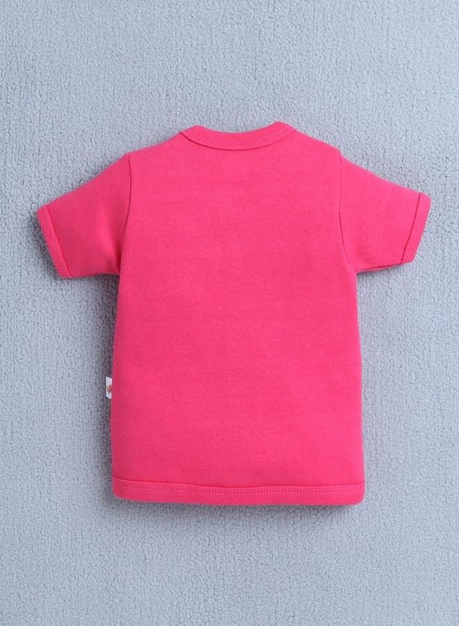 BUMZEE Baby Girls Cotton Pack of 4 Front Open Jablas Half Sleeves Blue & Pink - 9-12 Months (Peb10548E-blu) - Image 3