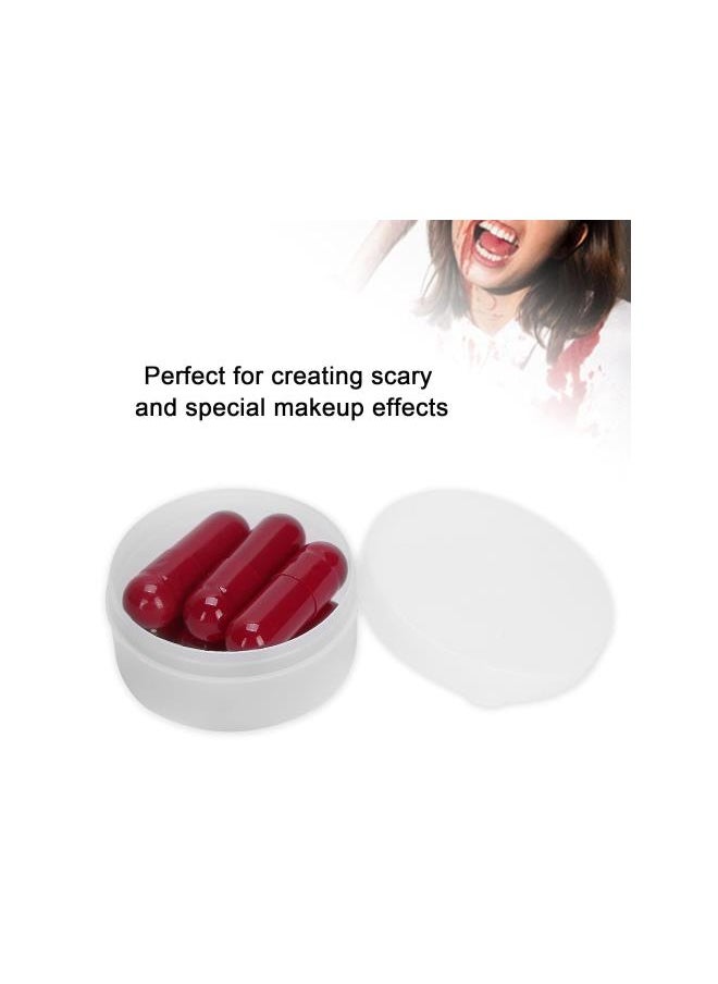 silvercnc - Fake Blood Capsules,Halloween Fun Joke Horror Scary Prank Toy Capsules Fake Blood Pills Vampire,Halloween Makeup Blood Costume Cosplay Prop Party Trick Supplies - Image 1